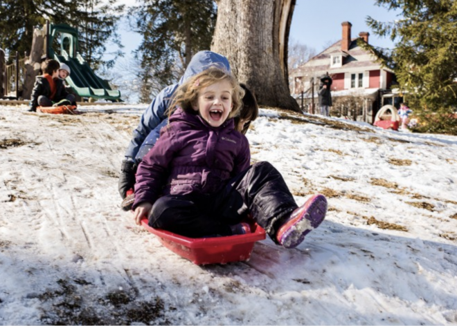 Sledding at Manitou